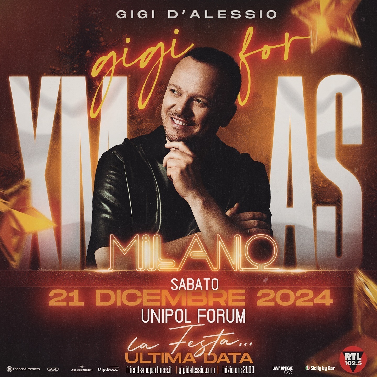 Locandina del "Gigi for XMAS", Gigi D'Alessio