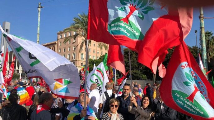 Manifestazione contro la guerra a Cagliari