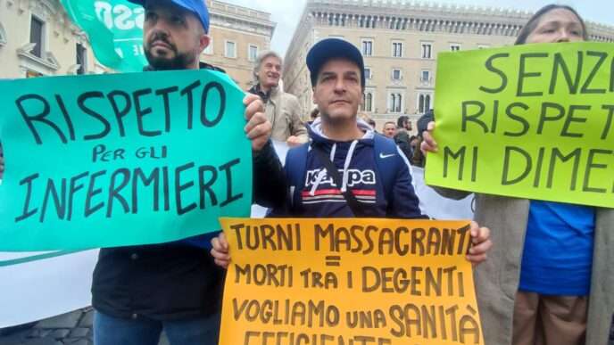 Protesta degli infermieri