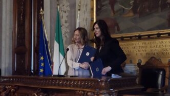 Giorgia Meloni Alessandra Todde