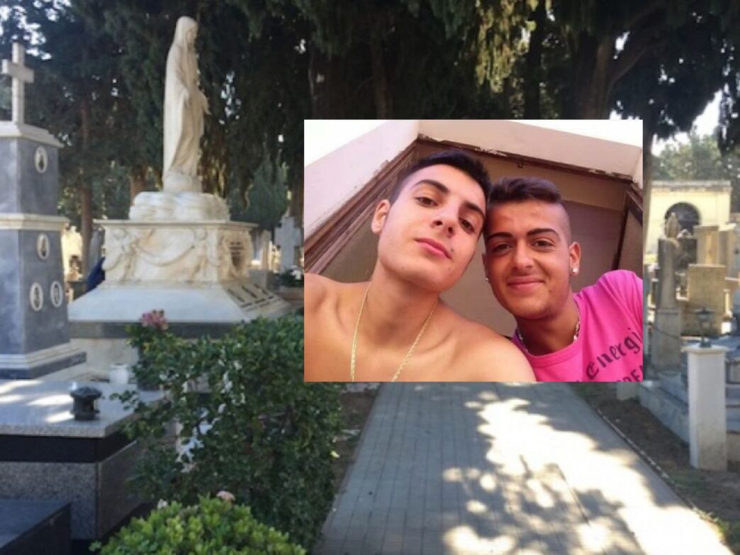 Giacomo e Matthias al cimitero