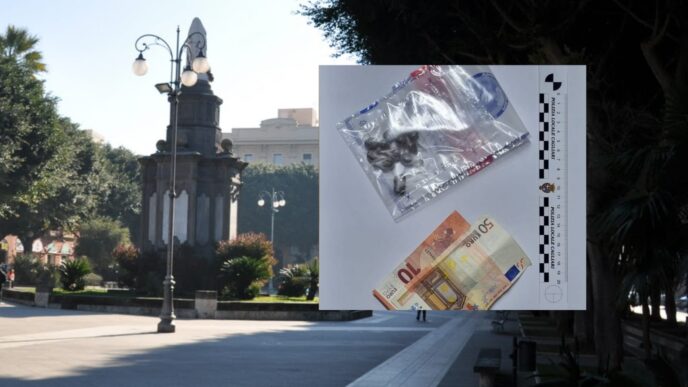 Droga recuperata in piazza del Carmine