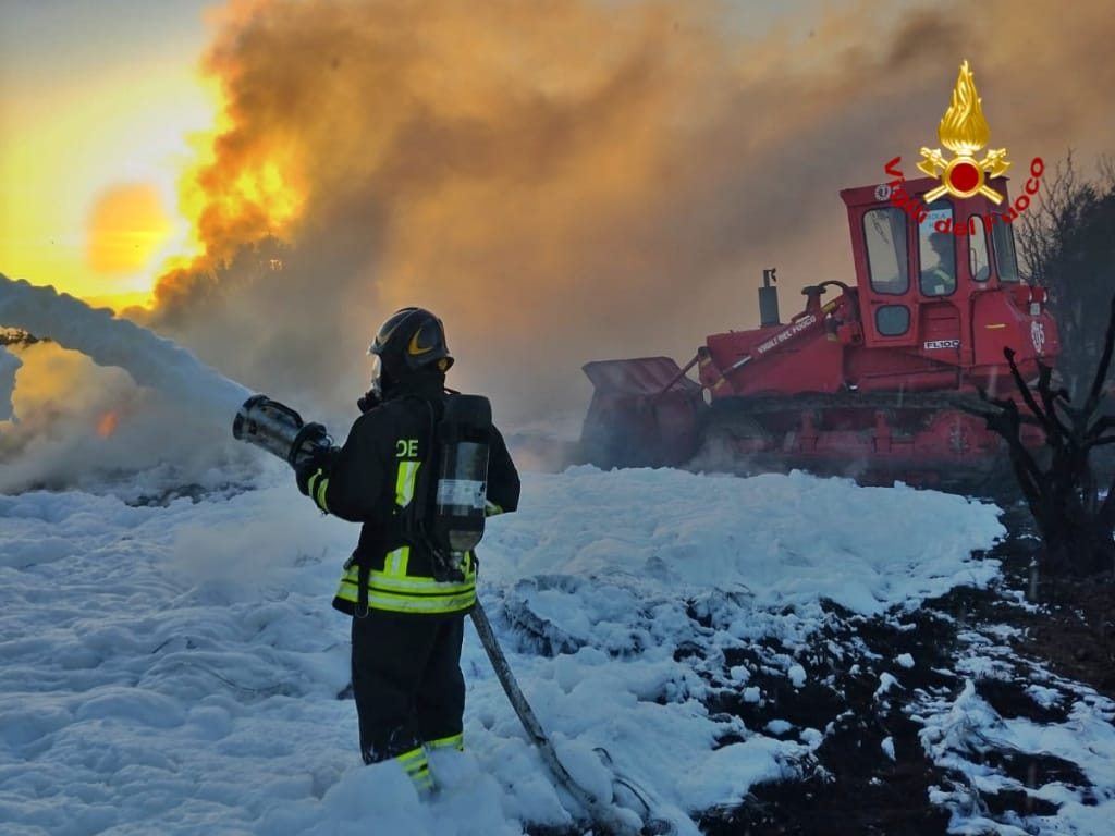 Incendio a selargius