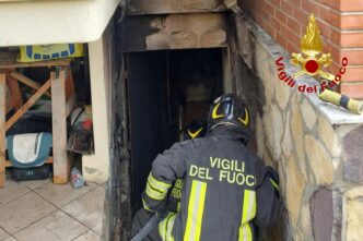 Incendio in una casa a Selargius