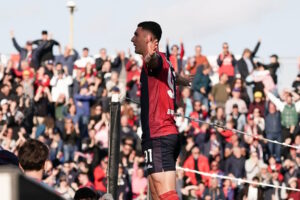 Cagliari-Fiorentina, Roberto Piccoli dopo l'1 a 0 - Foto Cagliari Calcio