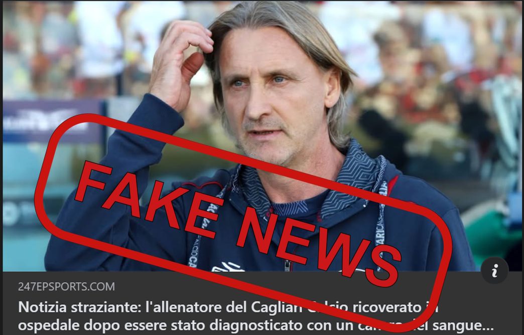 Davide Nicola allenatore Cagliari Calcio Fake News