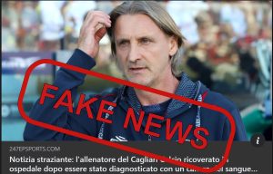 Davide Nicola allenatore Cagliari Calcio Fake News