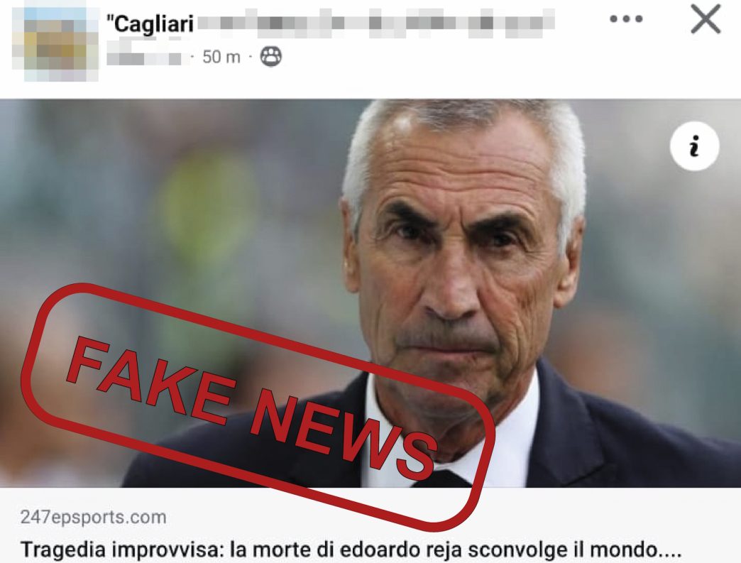 Morte ex allenatore Cagliari Calcio Edy Reja Fake News