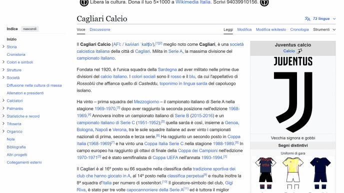 cagliari calcio wikipedia