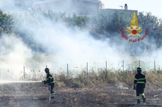Incendio via Giotto a Quartu