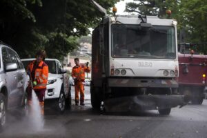Lavaggio strade a Cagliari