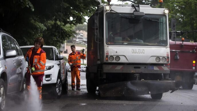 Lavaggio strade a Cagliari
