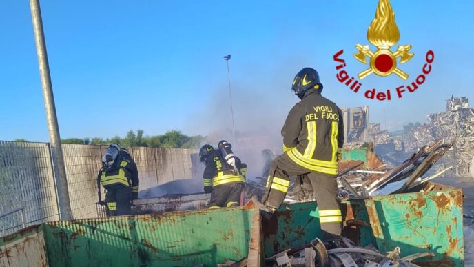 Incendio a Santa Giusta