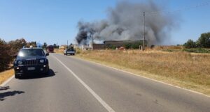 Incendio a Villasor