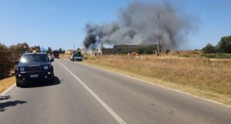 Incendio a Villasor