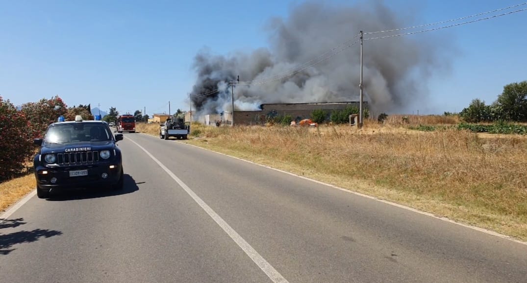 Incendio a Villasor