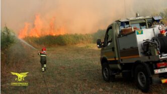 Incendio a Villasalto
