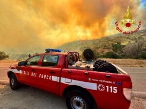 Inferno di fuoco a Villasimius