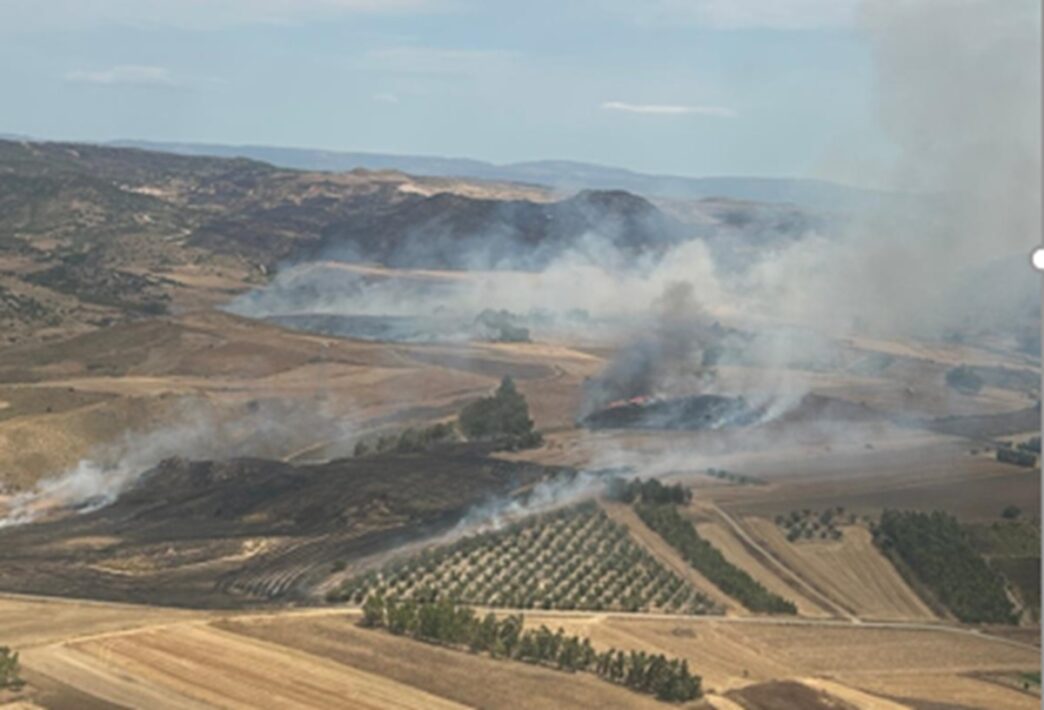 Incendio a Serrenti