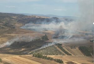 Incendio a Serrenti