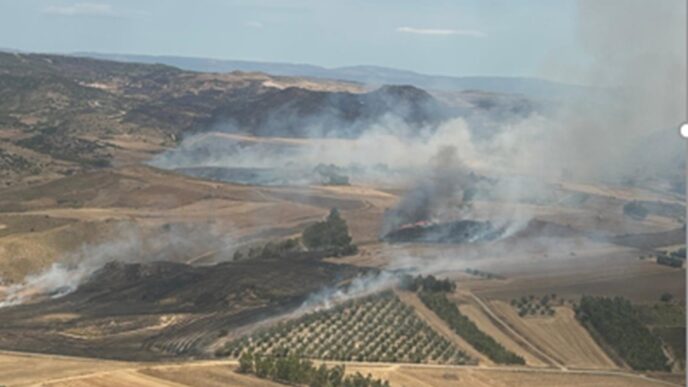 Incendio a Serrenti