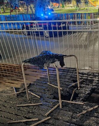 Bar incendiato a Uta