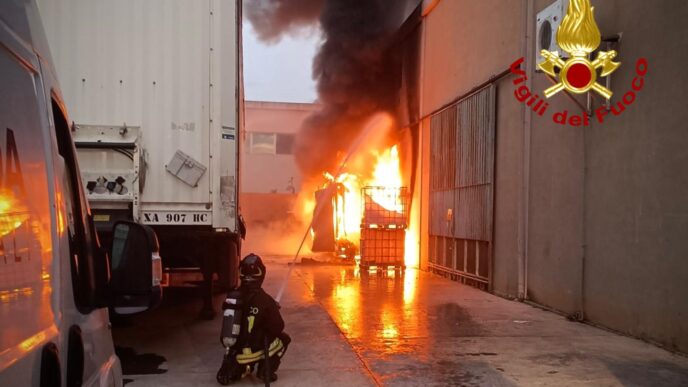 Incendio in via Nervi