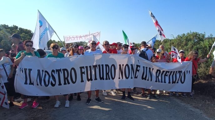 Manifestazione a San Giovanni Suergiu