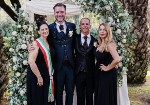 Carlo Caduro e Mirko Lascio con le Wedding planner