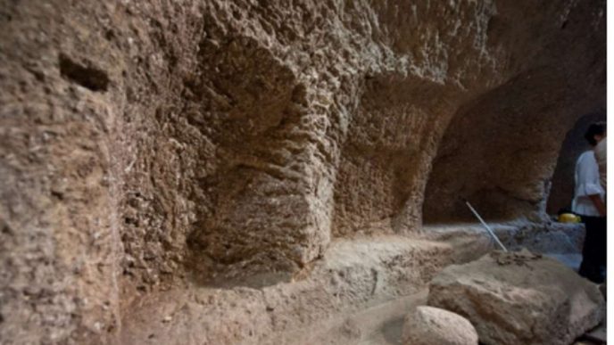 L'area archeologica già scavata sotto il Bastione